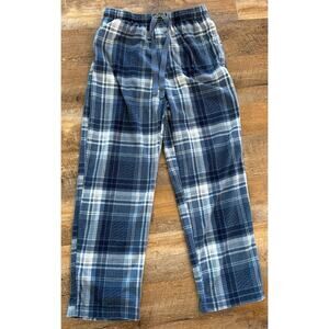 Lucky Brand fleece blue plaid pajamas Lg